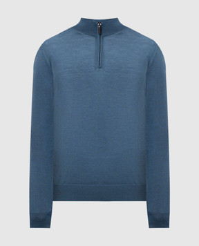 Canali Синий джемпер из мериноса шерсти MK00077C0015