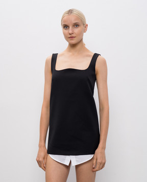 SSHEENA Черное платье мини Adress с шерстью 25FWADRESSTF25016A85