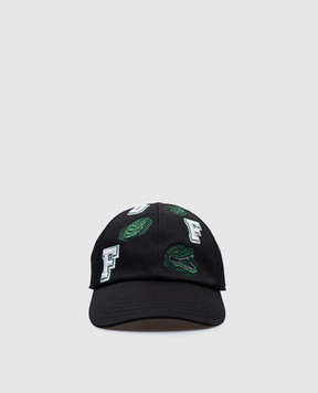 Off-White Черная кепка Crorco с нашивками логотипа OMLA049S25FAB007