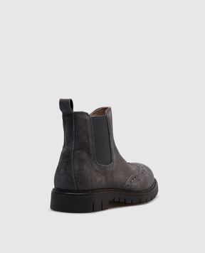 Twinset Дитячі сірі шкіряні черевики HA88EA3537