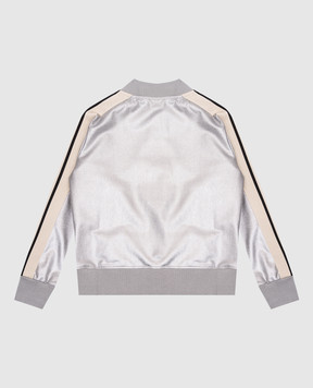 Palm Angels Дитяча сіра спортивна куртка з логотипом PGBD002F24FAB003412