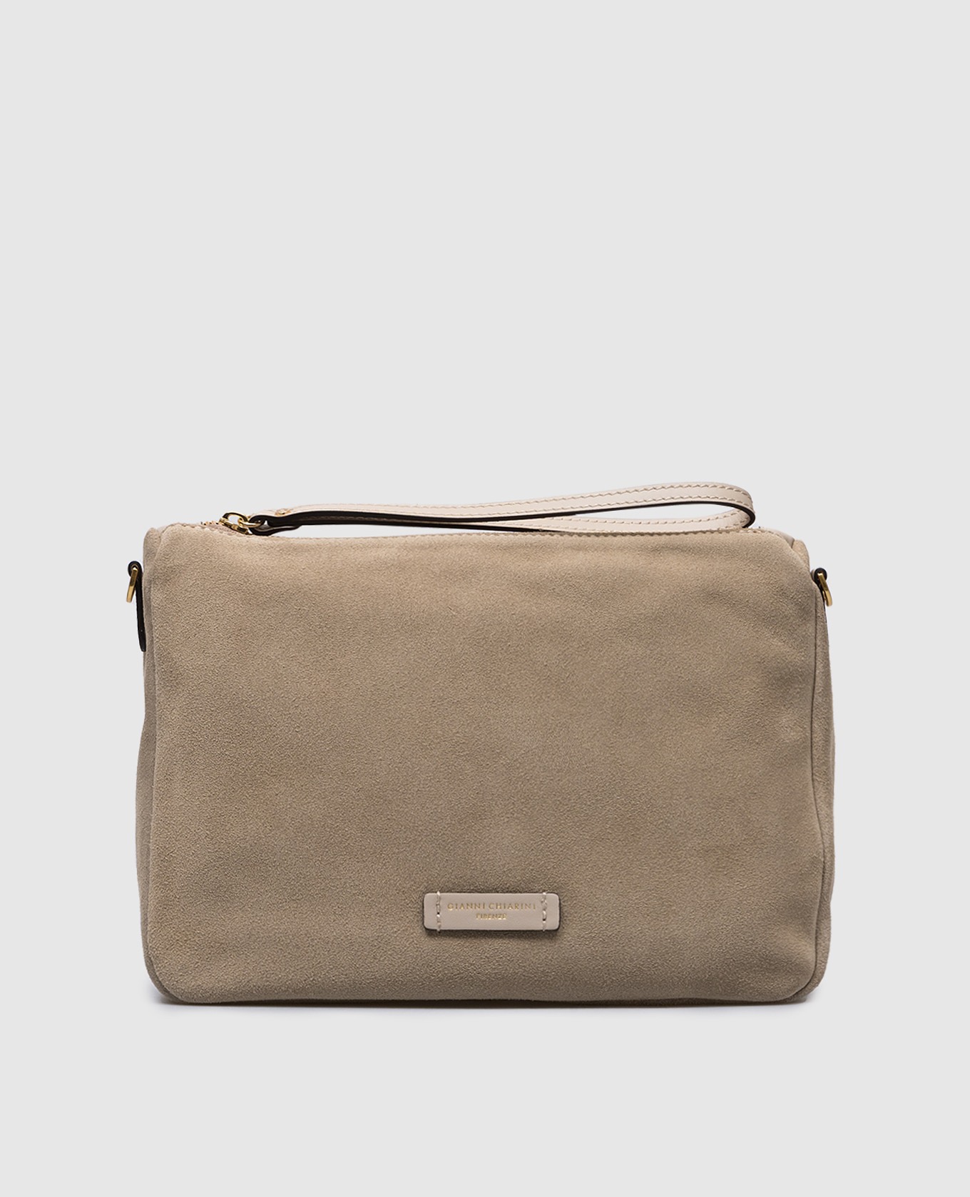 

Бежевая замшевая сумка Nora Pouch, Бежевый, Сумки через плечо