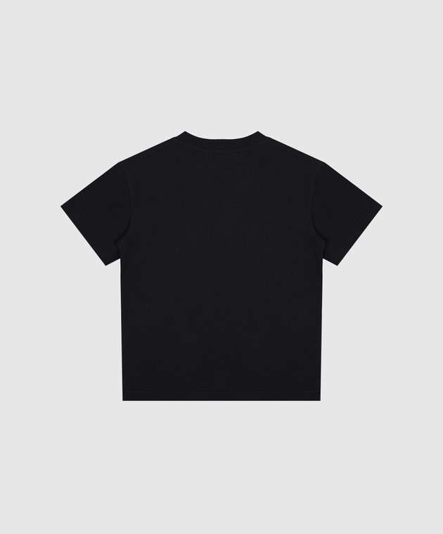 Palm Angels Детская черная футболка с принтом логотипа PBAA003S25JER008412 изображение 2