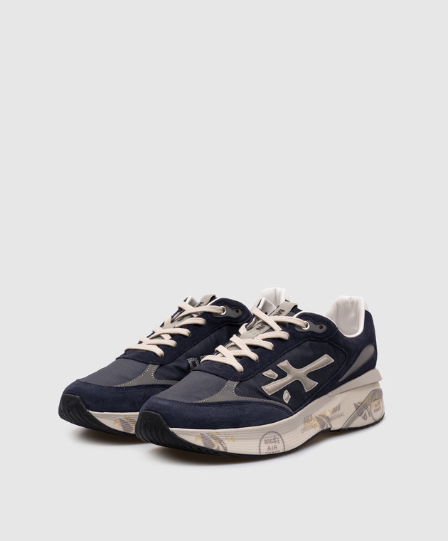 Premiata Синие комбинированные кроссовки MOERUN MOERUN изображение 2