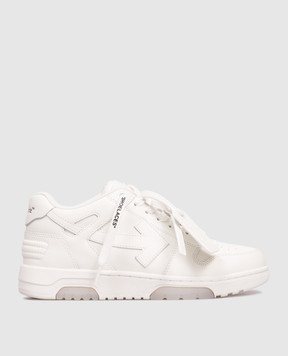 Off-White Белые кожаные кроссовки Out Of Office W259F5L008