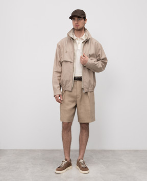 Loro Piana Бежевая куртка Conor из льна FAP1910