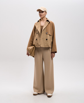 Max Mara Коричневий топ ELIADI з вовни в рубчик ELIADI