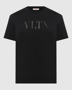 Valentino Черная футболка с принтом VLTN 5V3MG10V96P