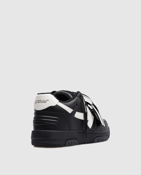 Off-White Чорні шкіряні кросівки Оut Оf Оffice OMIA189C99LEA019