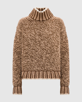 Moncler Коричневый свитер с шерстью J20939F00021M4708