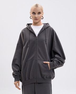 Vetements Сіра спортивна куртка з вишивкою логотипа UH76ZU160M
