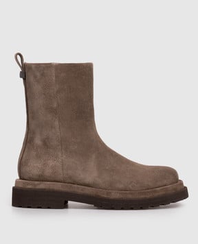 Brunello Cucinelli Коричневі шкіряні черевики MZSFG3089