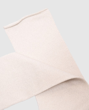 Brunello Cucinelli Бежеві шкарпетки з кашеміром та шовком M41945019