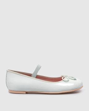 Pretty Ballerinas Дитячі шкіряні лаковані блакитні балетки Hannah 48404