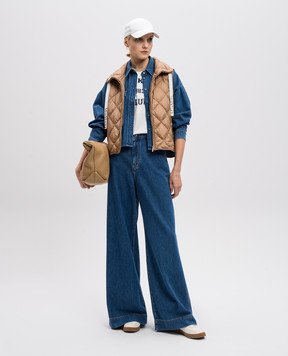 Max Mara Weekend Сині джинси кльош VEGA з патчем логотипа VEGA