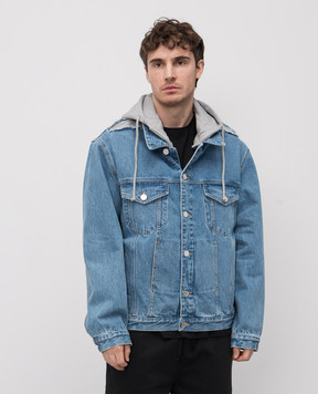 Vetements Синя джинсова куртка з вишивкою логотипа UA66JA510N