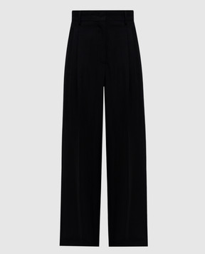Max Mara Weekend Черные брюки VELIERO с льном VELIERO