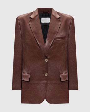 Magda Butrym Коричневый кожаный жакет BLAZER01104925