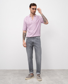 ISAIA Серые джинсы с логотип патч DCRZ07DJ127