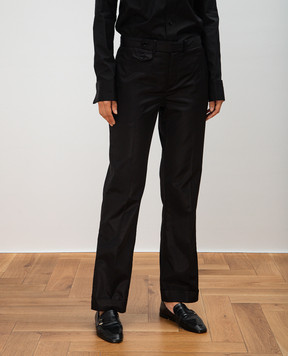 Ralph Lauren Черные брюки с шелком 914ITT12