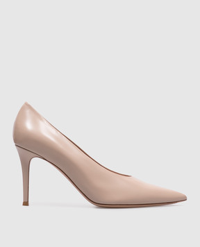 Gianvito Rossi Бежевые кожаные глянцевые туфли G2227785RIC