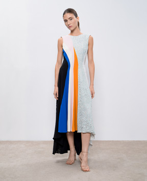 Christian Dior Чорна сукня з ефектом Color Block з шовком 4C21907D1710