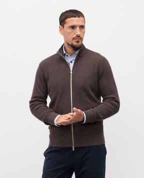 Brunello Cucinelli Коричневый кардиган из кашемира M22202506