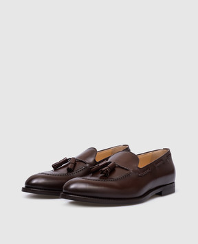 Brunello Cucinelli Коричневые кожаные лоферы с кистями MZUVRNU713