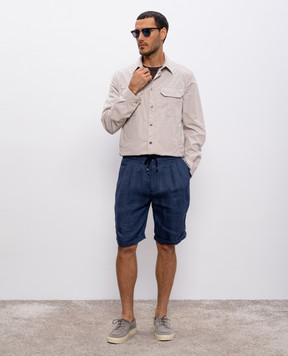 Brunello Cucinelli Бежевая куртка в стиле рубашки MD4796514