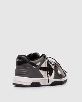 Off-White Сірі шкіряні кросівки Out OF Office OWIA259C99LEA012