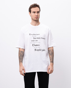Alexander McQueen Біла футболка з принтом 815069QTAC7