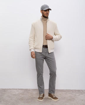Canali Бежевая двусторонняя куртка SG03203O40975