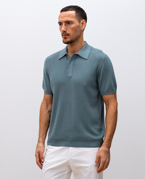 Canali Зелене поло у візерунок MK02267C1068