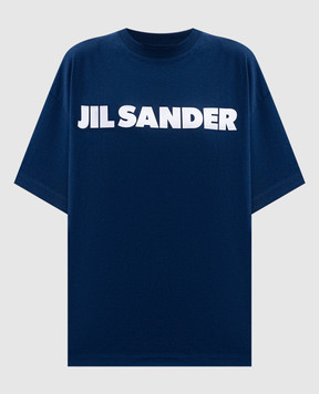 Jil Sander Синя футболка з принтом логотипа J53GC0009J45317