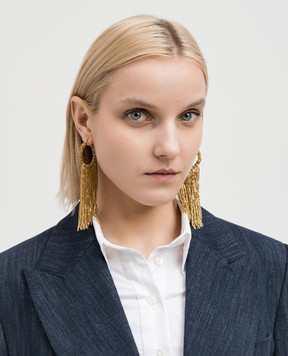 Twinset Жовті сережки конго зі скларусом 241TO5010