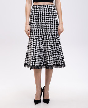 Alexander McQueen Юбка миди в узор 829318Q1BDB