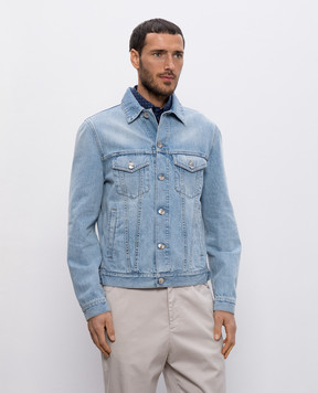 Brunello Cucinelli Блакитна джинсова куртка M241P6909