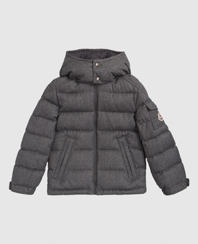 Moncler ENFANT Сірий пуховик Montgenevre з вовною K29541A0002154272