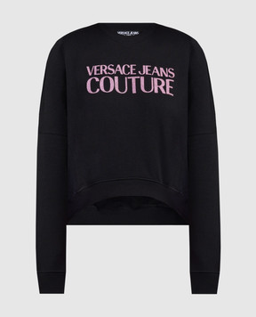 Versace Jeans Couture Чорний світшот з логотипом 76HAIG03CF01G