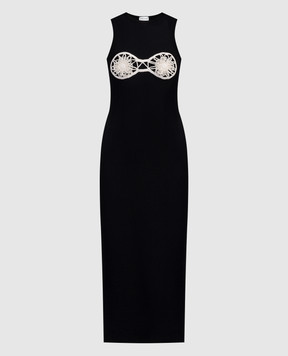 Magda Butrym Черное платье с аппликацией DRESS05207524