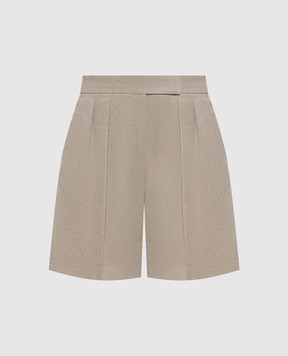 Max Mara Бежеві шорти DINDY з льону DINDY