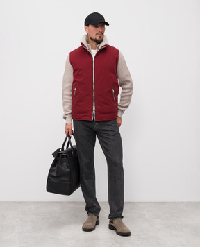 Brunello Cucinelli Бордовый пуховый жилет MV4061656