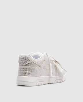 Off-White Білі замшеві кросівки Out Of Office з кристалами OWIA259C99LEA015