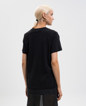 Twinset Чорна футболка з логотипом 252TP2057