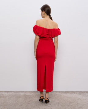 Rowen Rose Красное платье миди DRSRR388RED