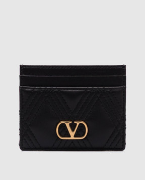 Valentino Чорний шкіряний картхолдер QUILTIE 7W2P0AS1MIC