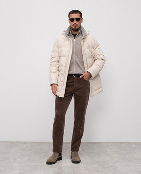Brunello Cucinelli Бежевий кардиган з кашеміру M2200106