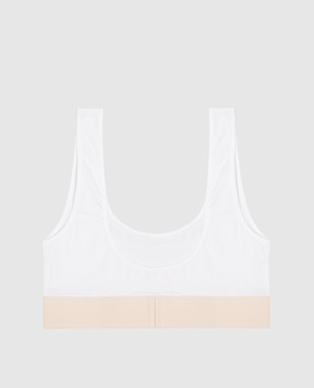 Palm Angels Белый топ с логотипом узором. PWUB009S24FAB001