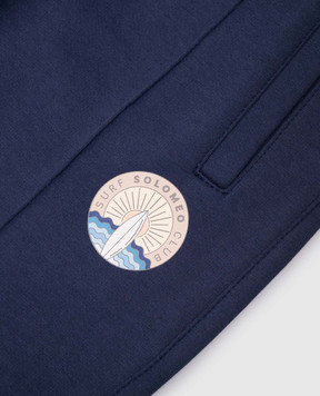 Brunello Cucinelli Детские синие джогеры с принтом BW863E352C
