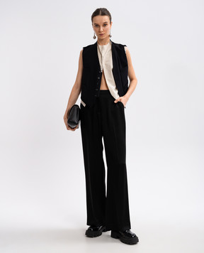Maison Margiela Черный жилет из шерсти S50FB0110S53915